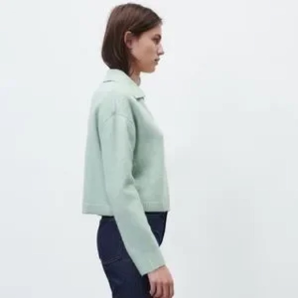 Zara POLO COLLAR KNIT SWEATER - M - Picture 4 of 11